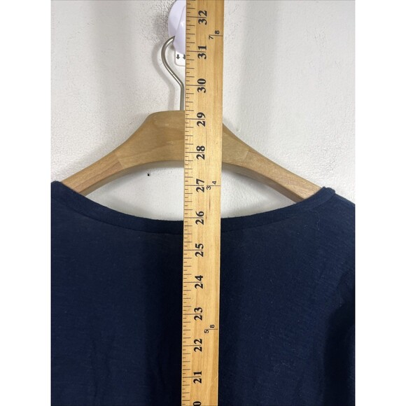 James Perse Women’s Long Sleeve Top Size Small 1 Scoop Neck Blue Cotton Modal - Picture 5 of 7